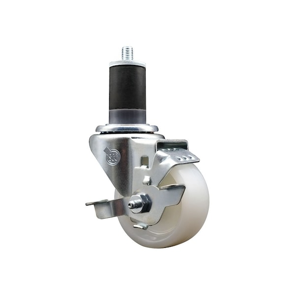 3'' Nylon Swivel 1-5/8'' Expanding Stem Caster with Brake